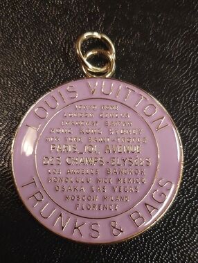 LV Lavender & Gold Trunks & Bag Charm Pendant-Double Sided